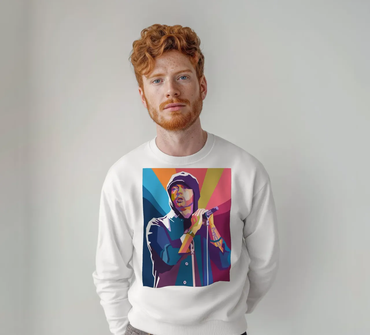 L'iconico rapper Eminem pop art felpa da Hantamrata