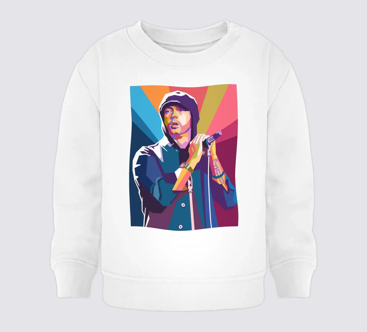 L'iconico rapper Eminem pop art felpa neonato da Hantamrata
