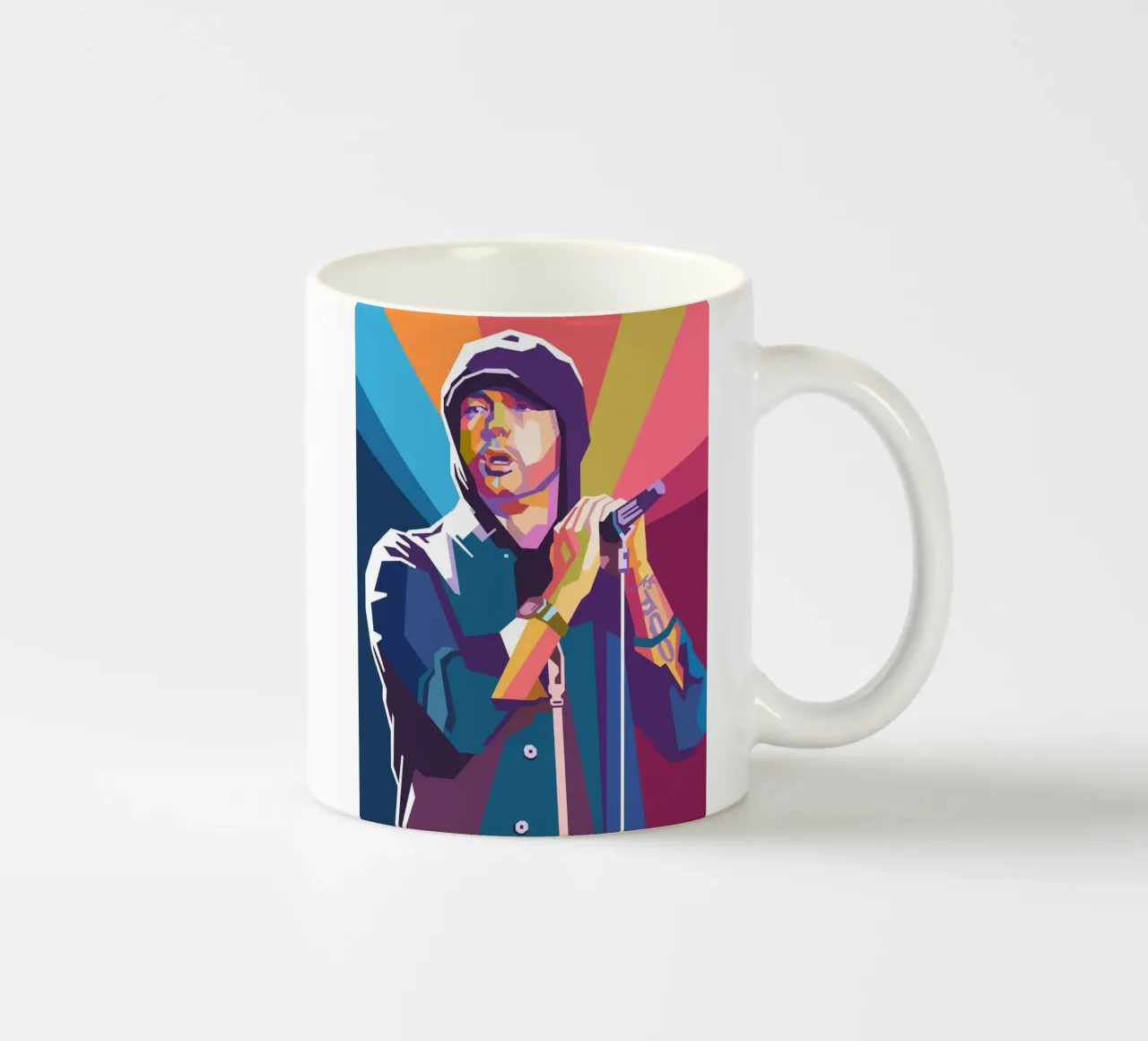 L'iconico rapper Eminem pop art tazza in ceramica da Hantamrata