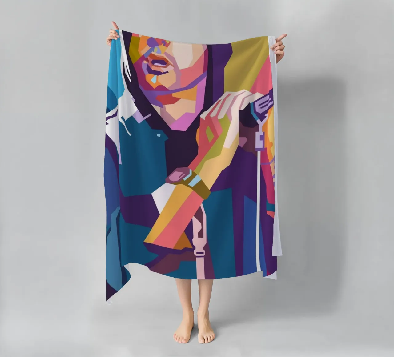 L'iconico rapper Eminem pop art telo mare da Hantamrata