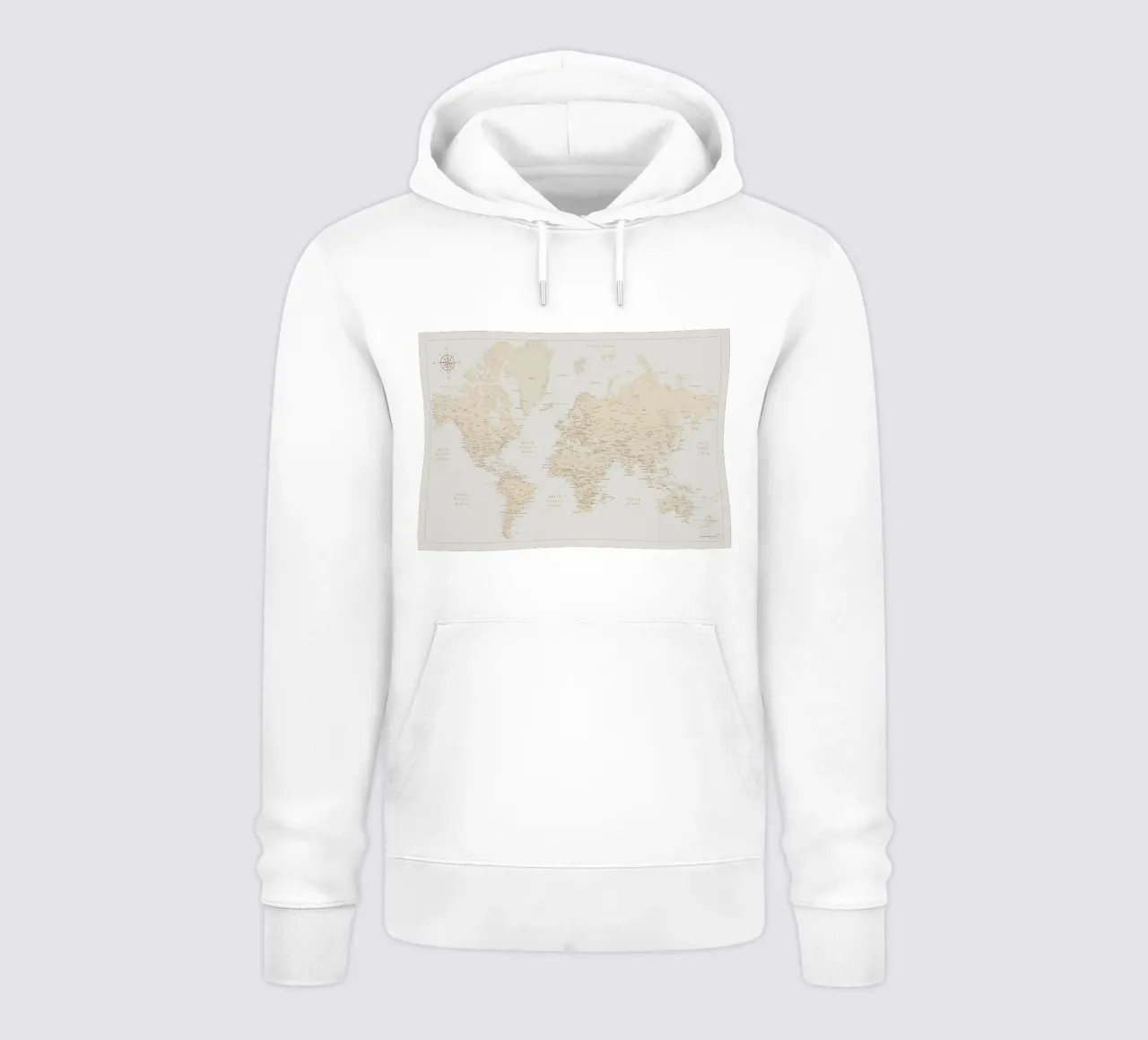 Mappamondo classico d'epoca felpa con cappuccio da Aiden Garcia
