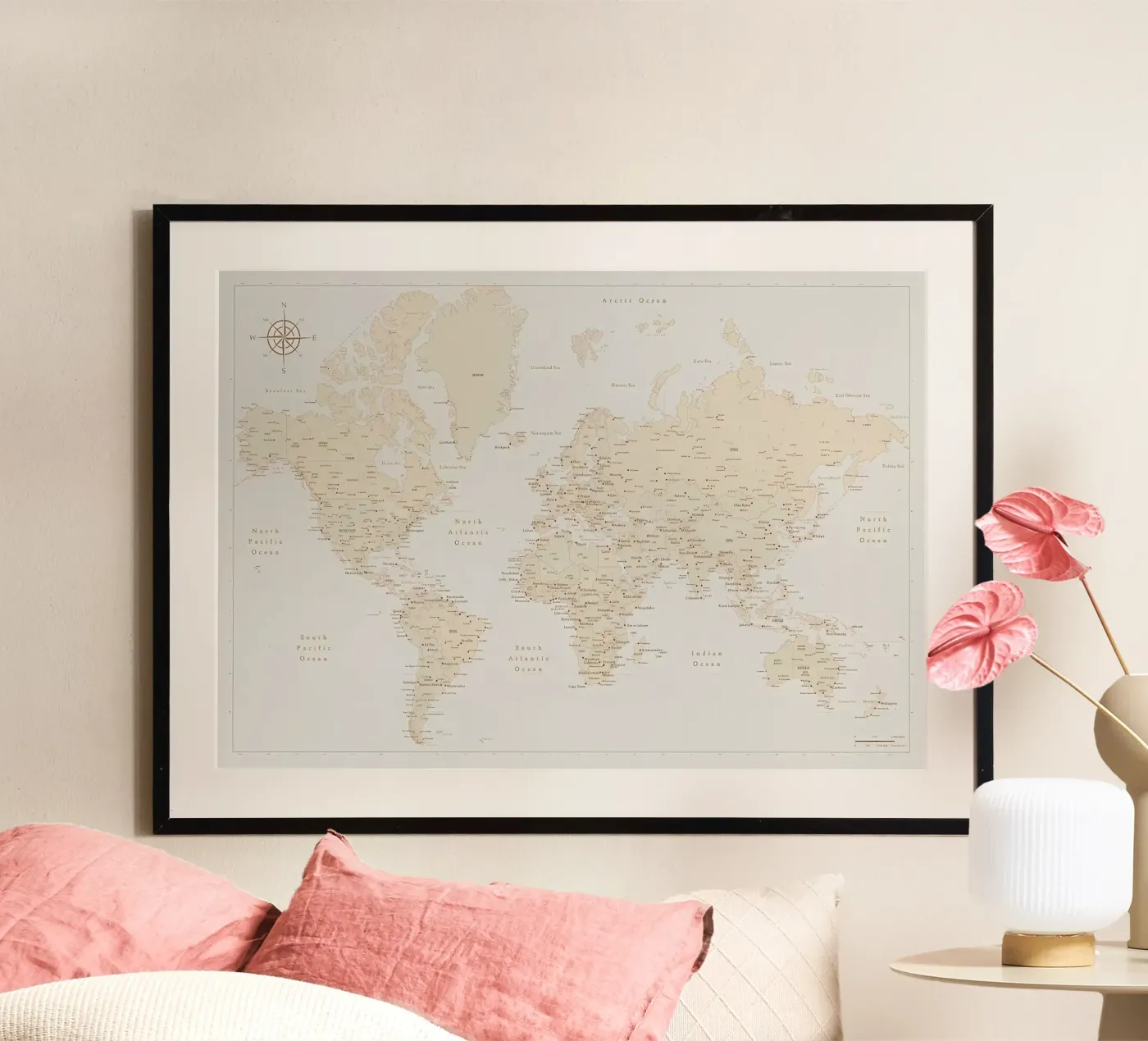 Mappamondo classico d'epoca poster da Aiden Garcia