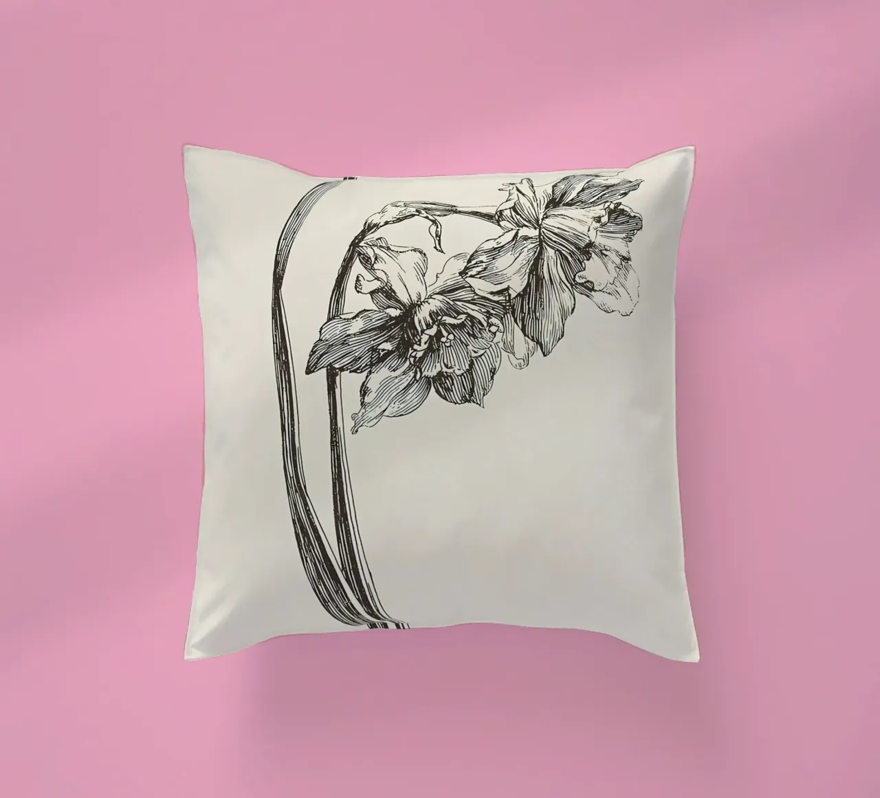 Schizzo del fiore di narciso n. 3 cuscino da Nicholas Campbell