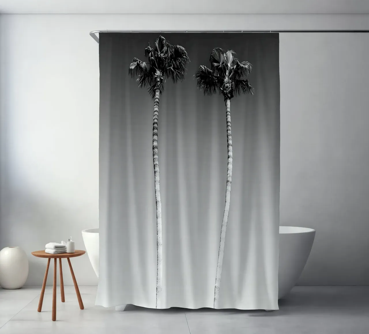 Palme minimaliste tenda da doccia da Matthew Katz