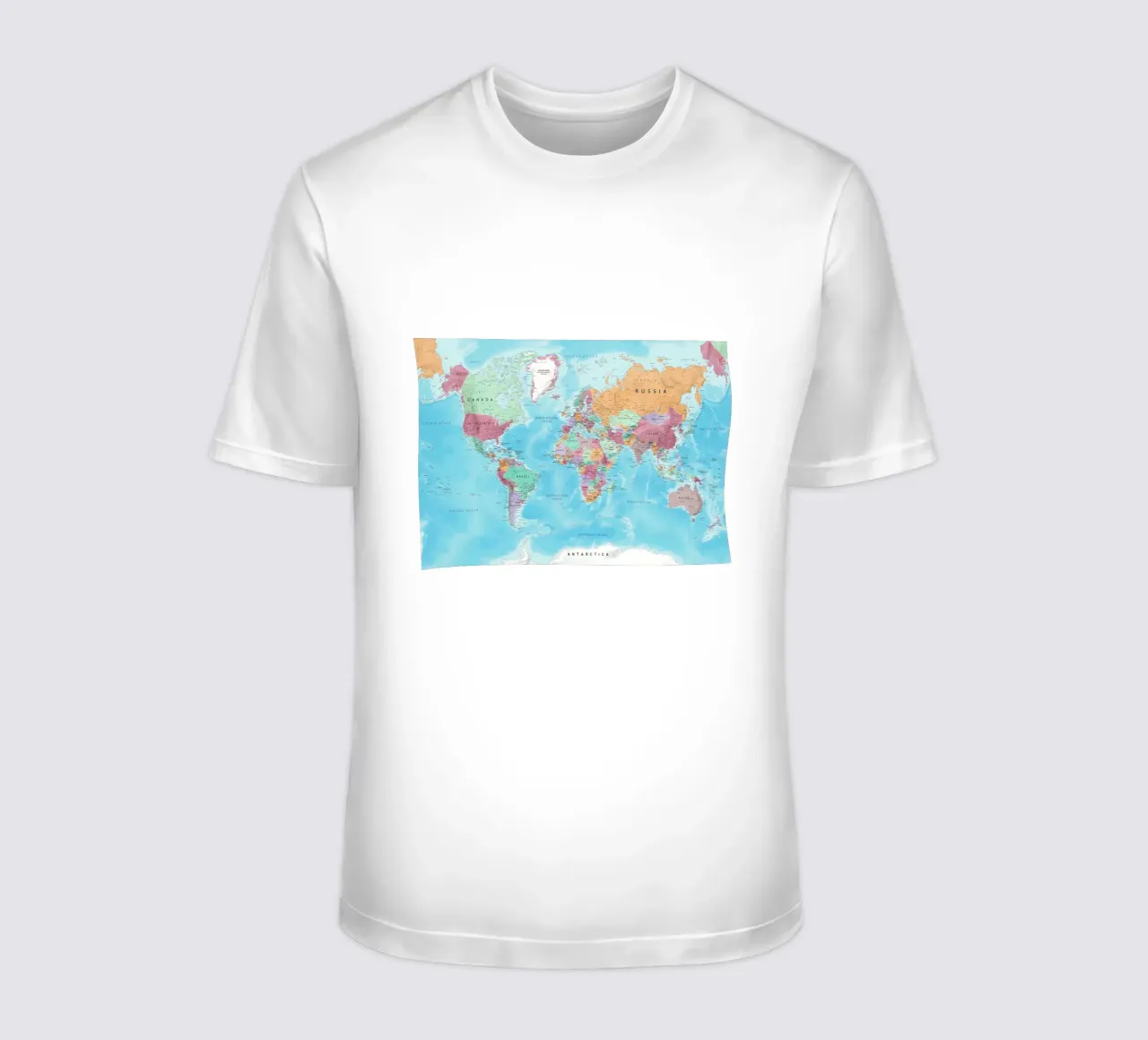 World map t-shirt by Aiden Garcia