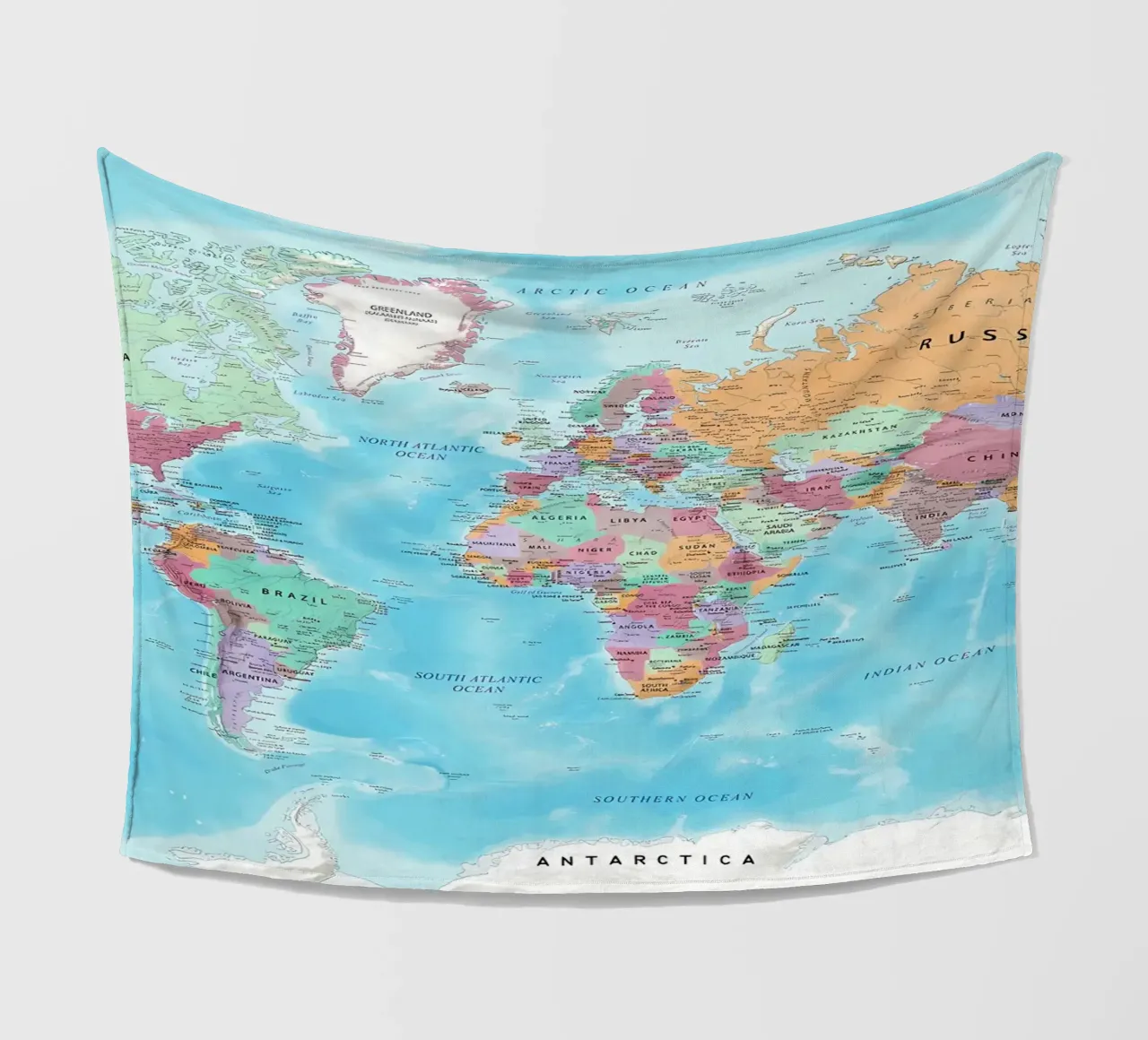 World map Fleecedecke von Aiden Garcia