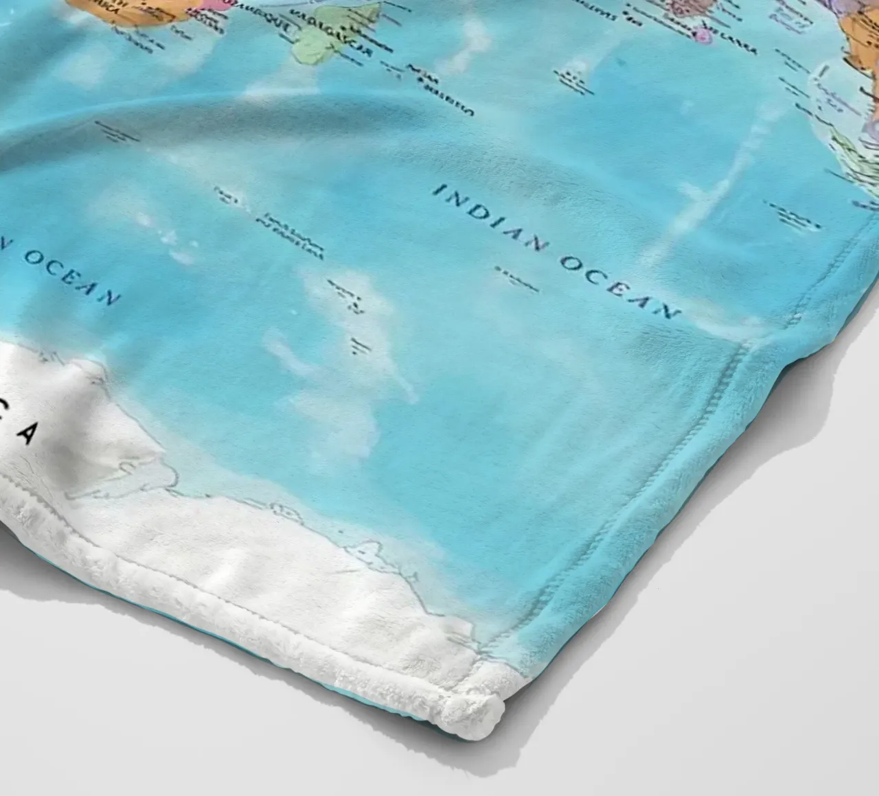World map Fleecedecke von Aiden Garcia