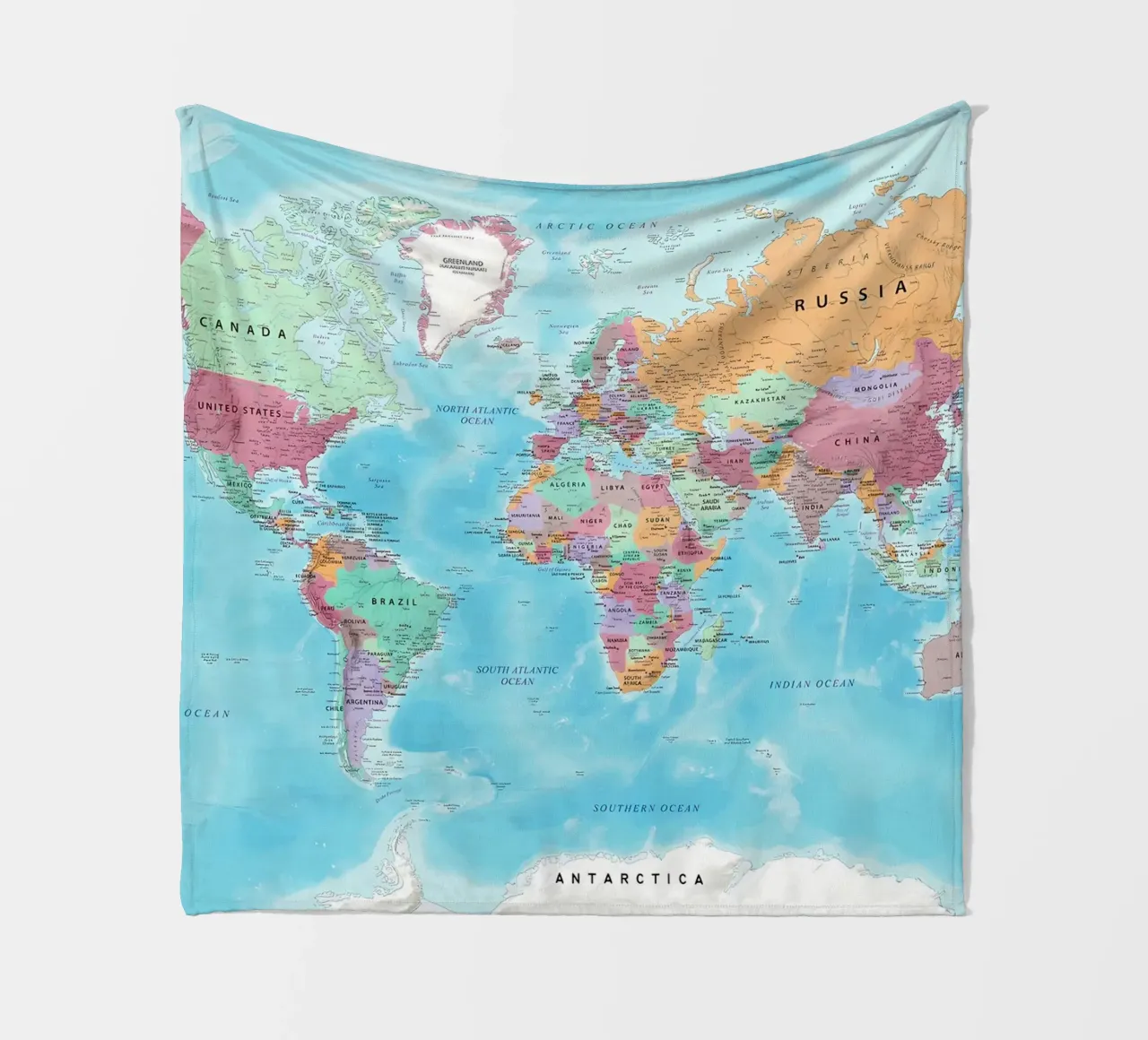 World map Fleecedecke von Aiden Garcia