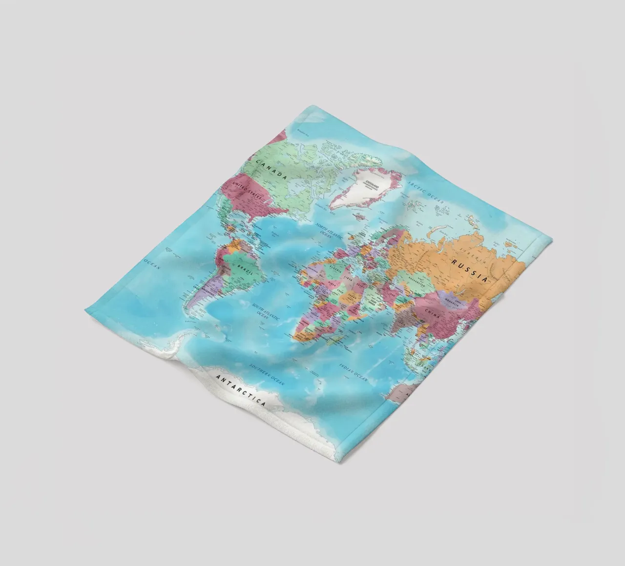 World map Fleecedecke von Aiden Garcia