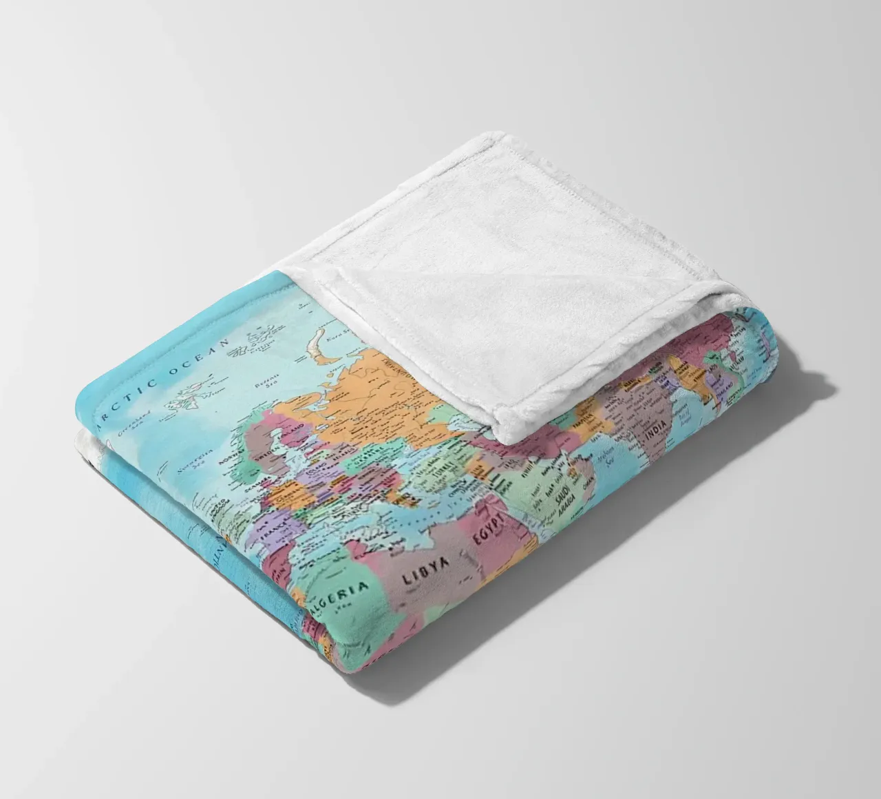 World map Fleecedecke von Aiden Garcia