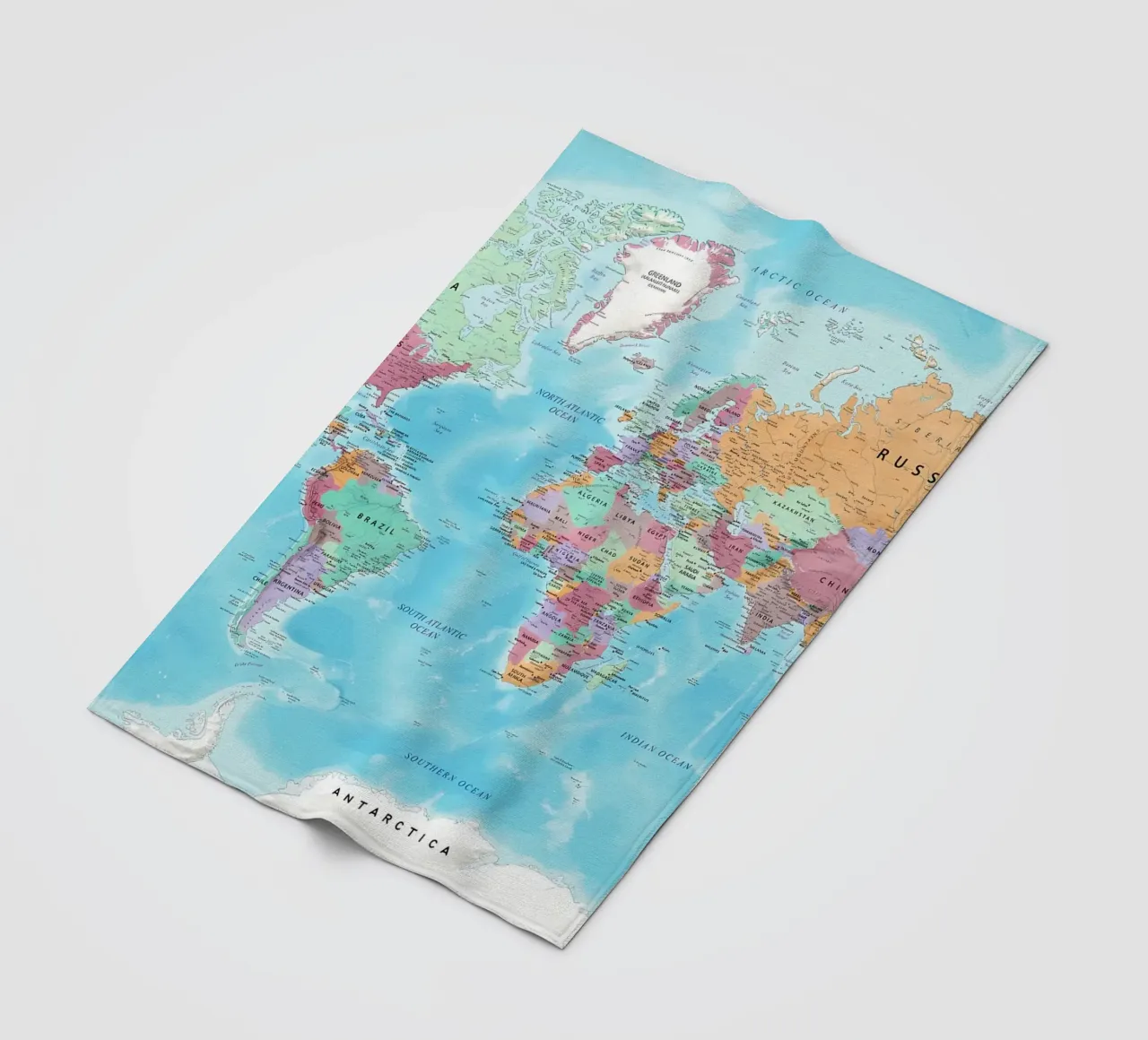 World map Fleecedecke von Aiden Garcia