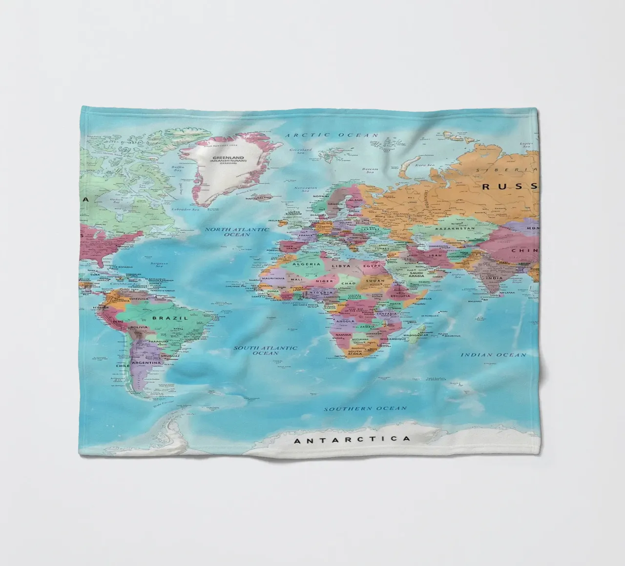World map Fleecedecke von Aiden Garcia