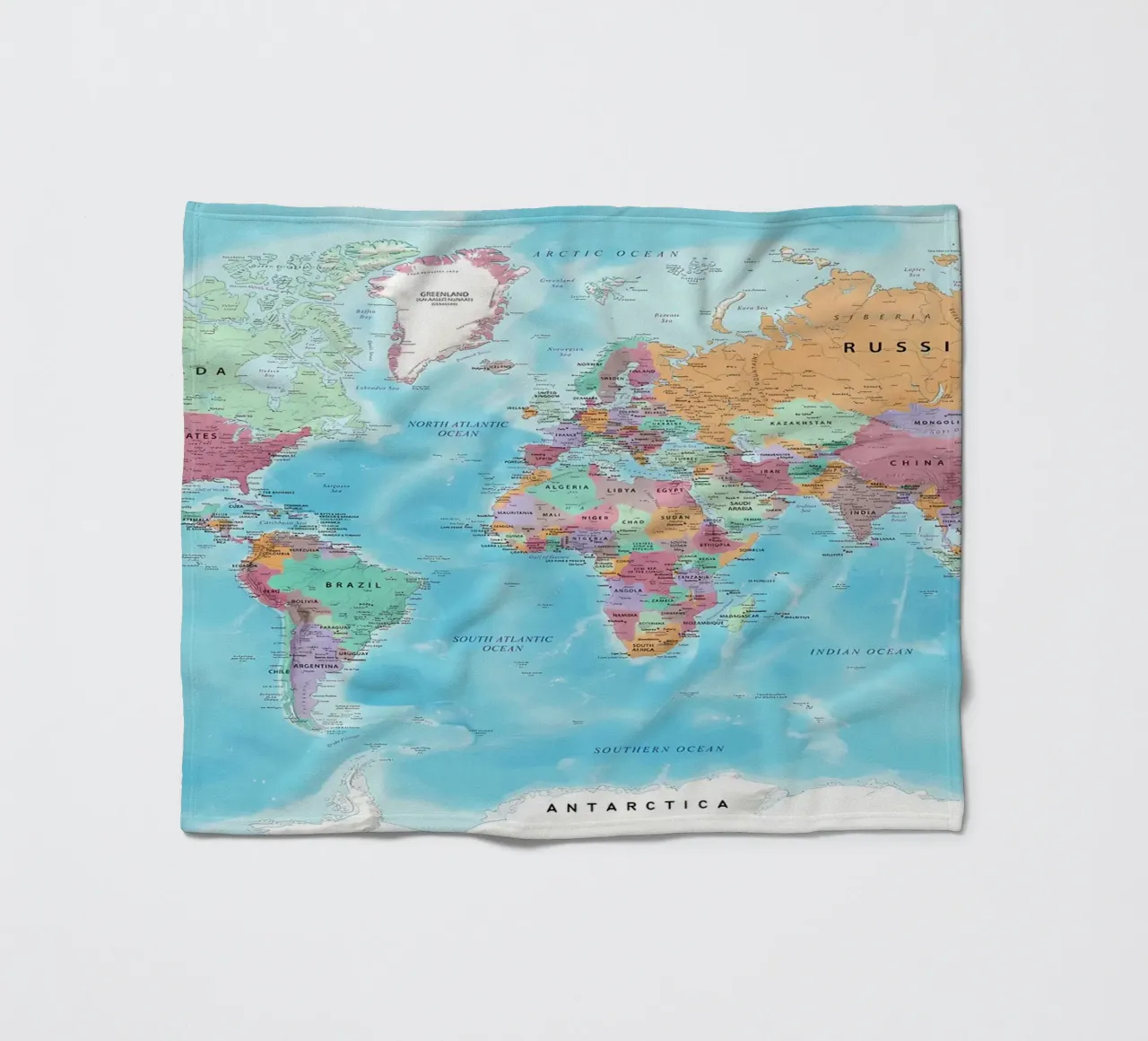 World map Fleecedecke von Aiden Garcia