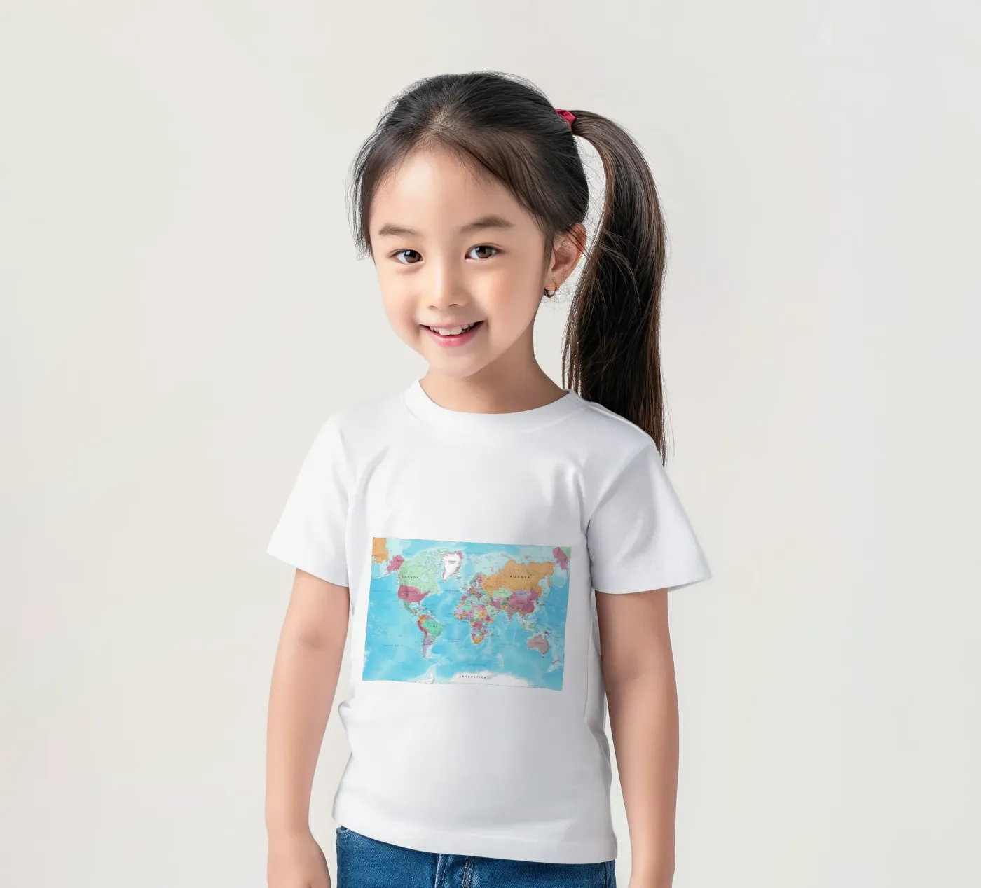 World map t-shirt bambini da Aiden Garcia
