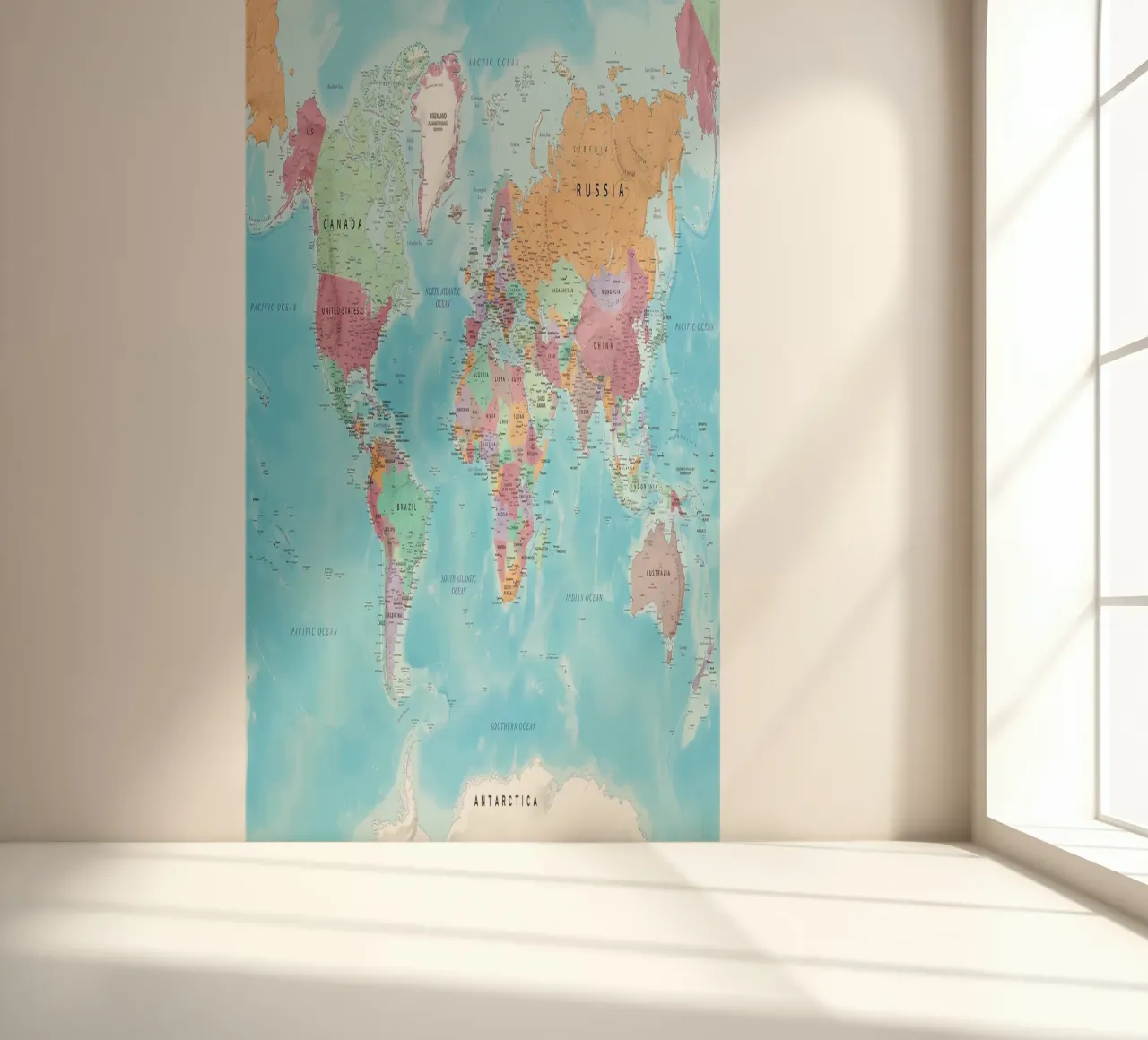 World map fotobehang van Aiden Garcia