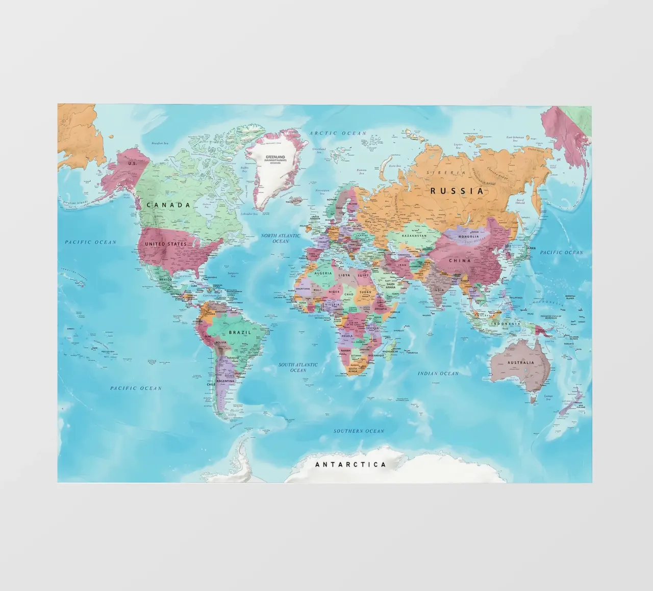 World map fotobehang van Aiden Garcia