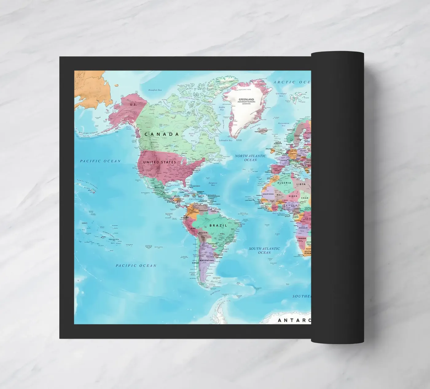 World map doormat by Aiden Garcia