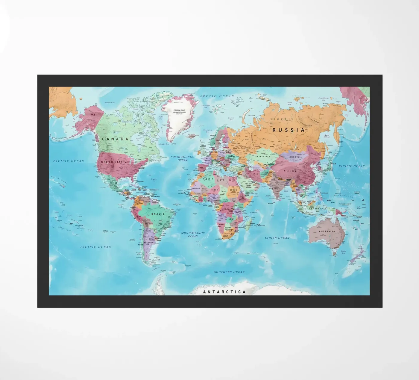 World map doormat by Aiden Garcia