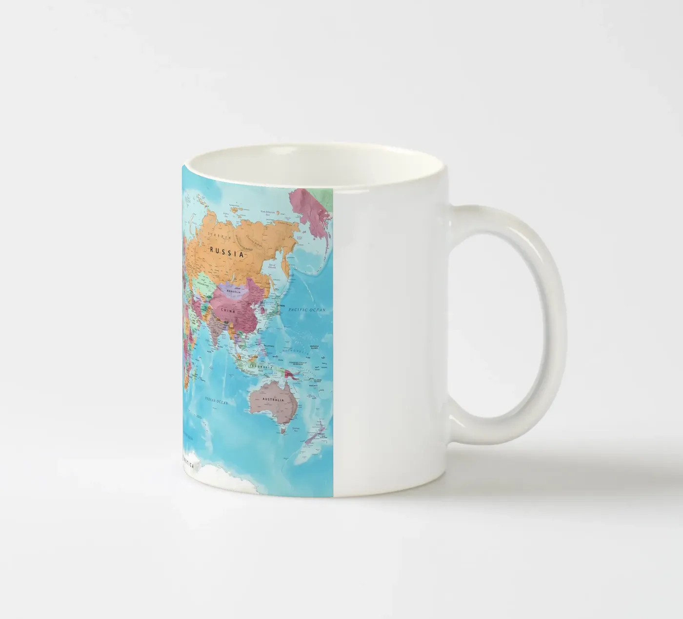World map ceramic mug by Aiden Garcia