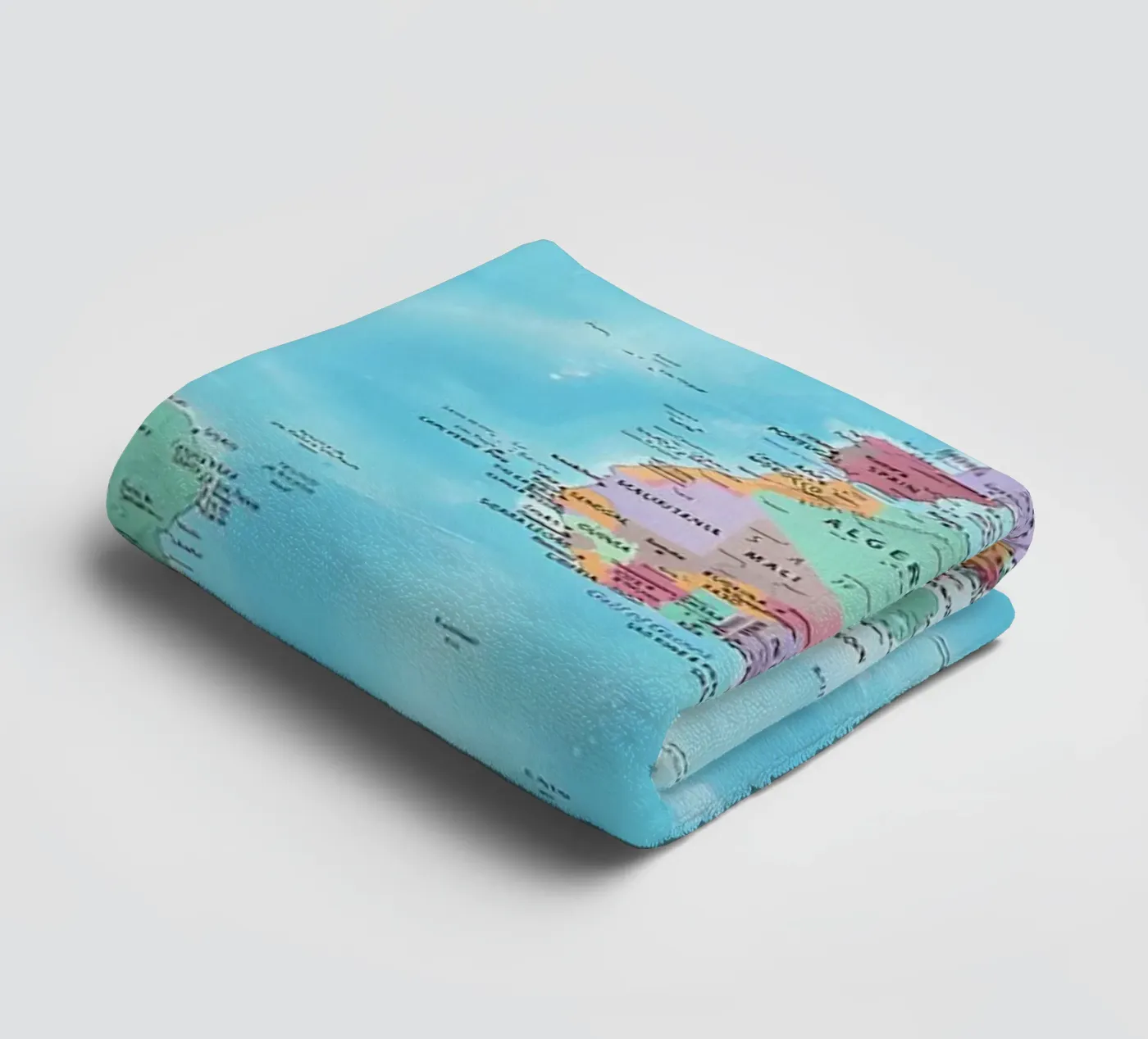 World map towel by Aiden Garcia