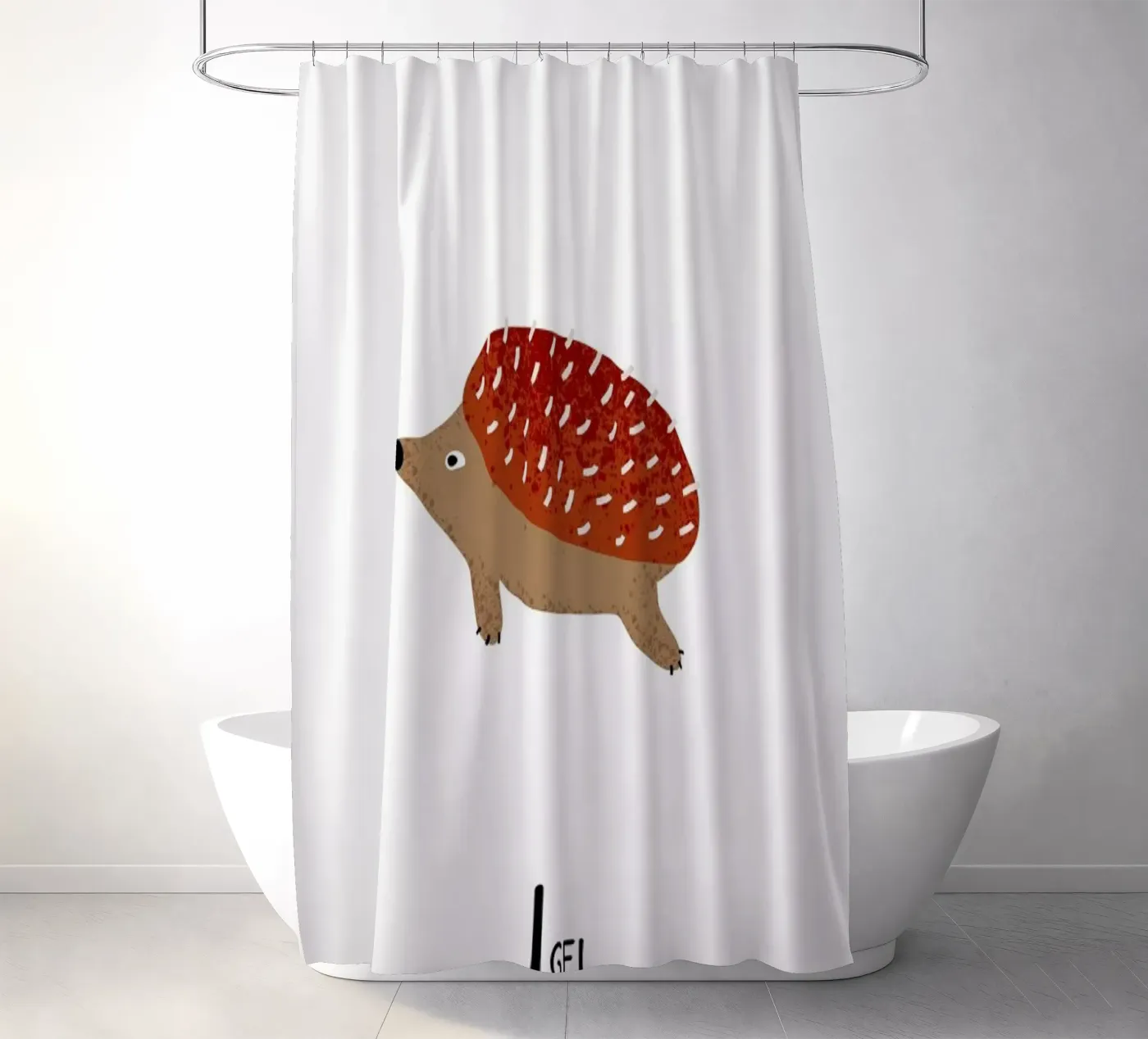 Igel Duschvorhang von Little Flourishes