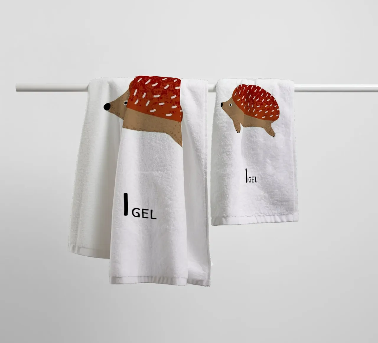 Igel badhanddoek van Little Flourishes