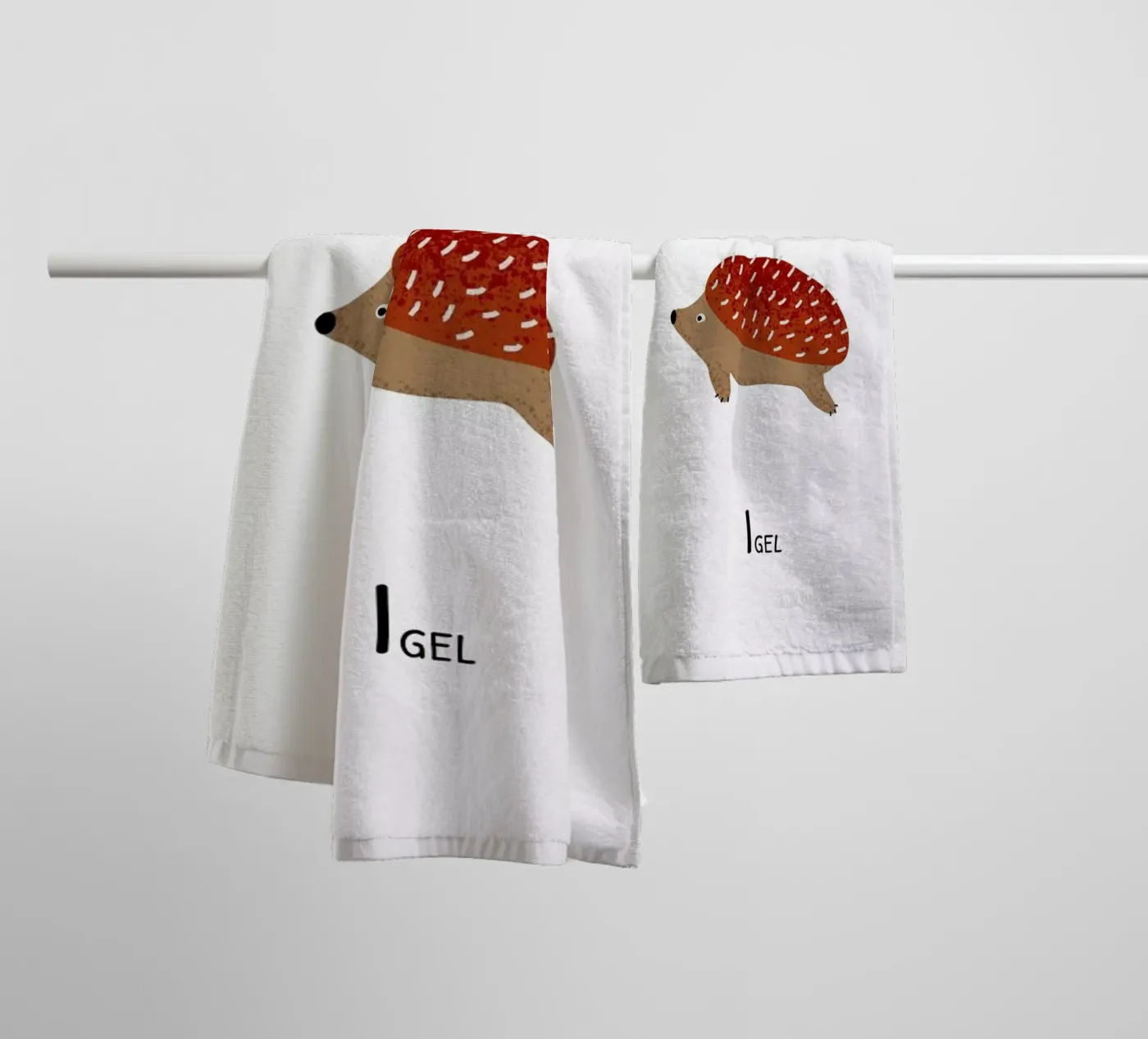 Igel badhanddoek van Little Flourishes