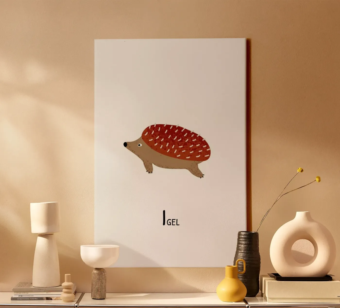 Igel canvas van Little Flourishes