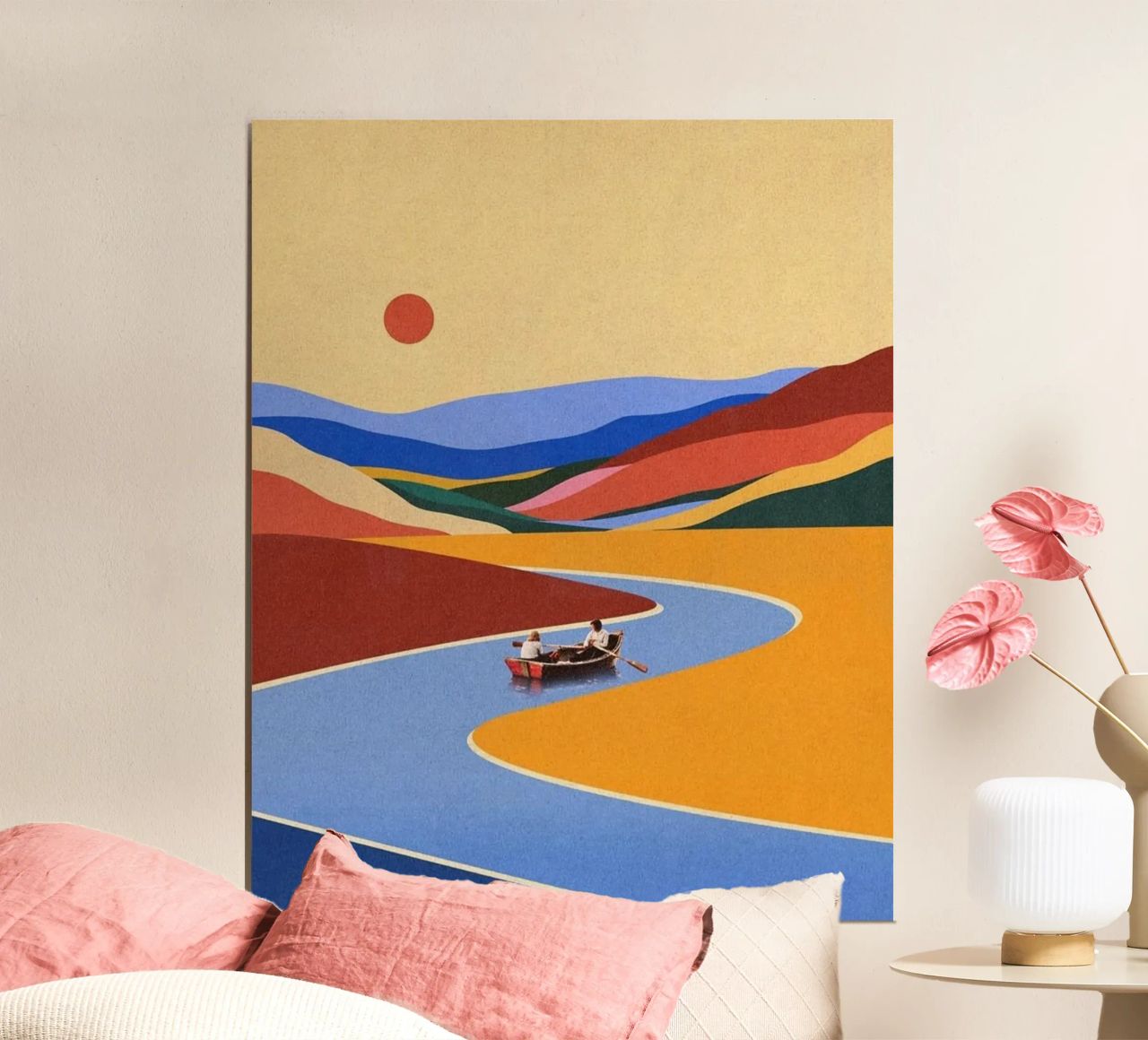 Amazing art no 4 poster with wooden frame by Maria studio