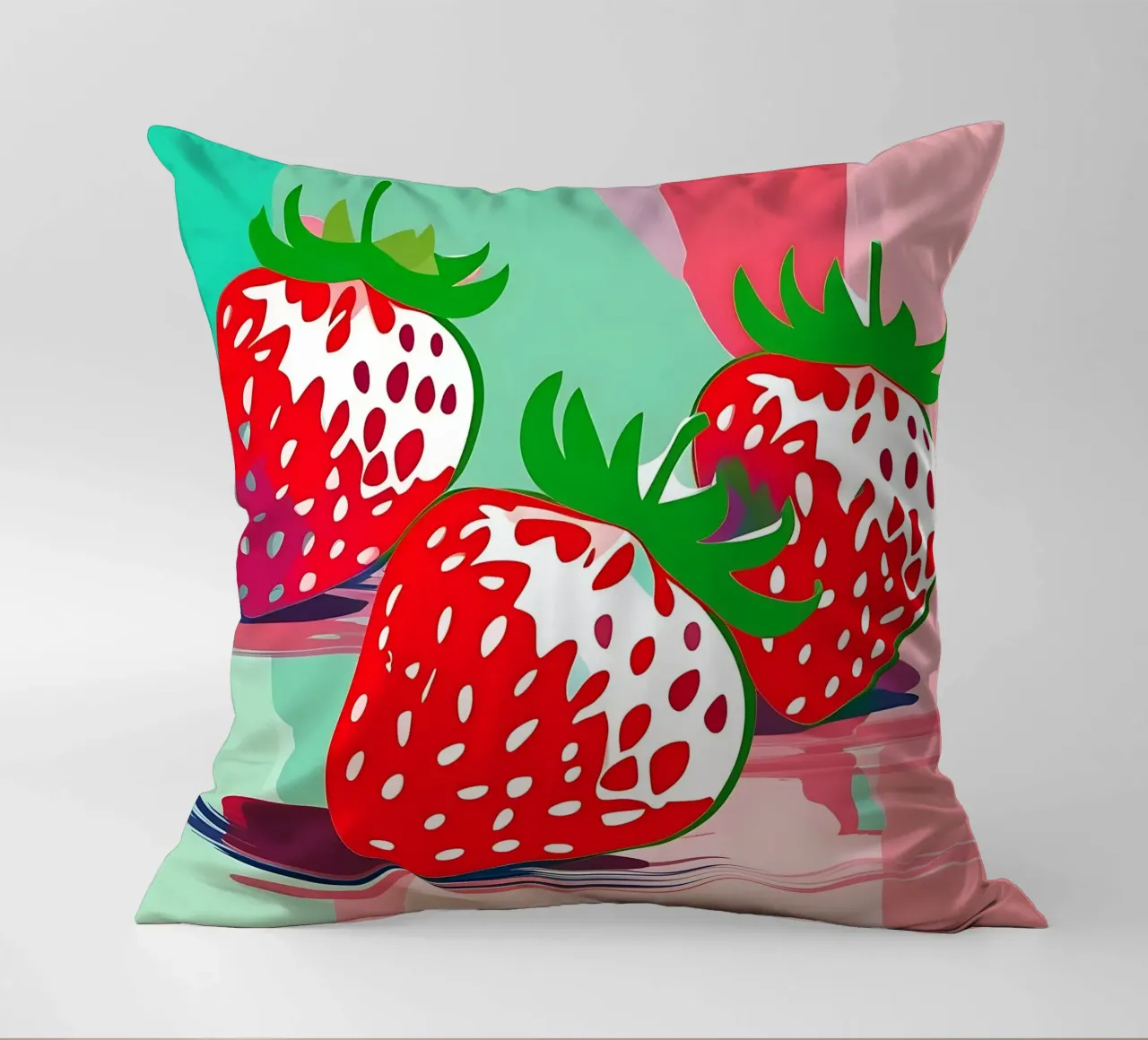 Fragole_stile_A_1 cuscino da Pink- und LoveArt by LK