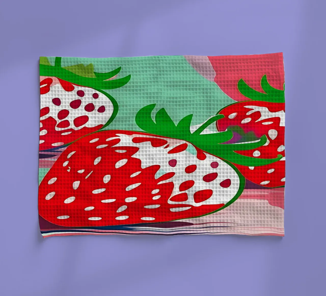 Fragole_stile_A_1 canovaccio da cucina da Pink- und LoveArt by LK