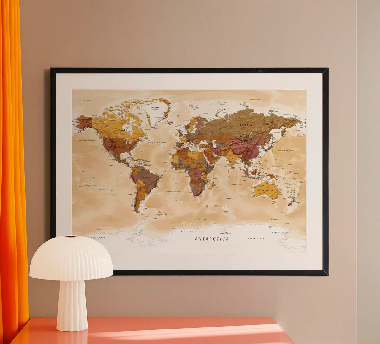 Political Map of the World poster by Aiden Garcia