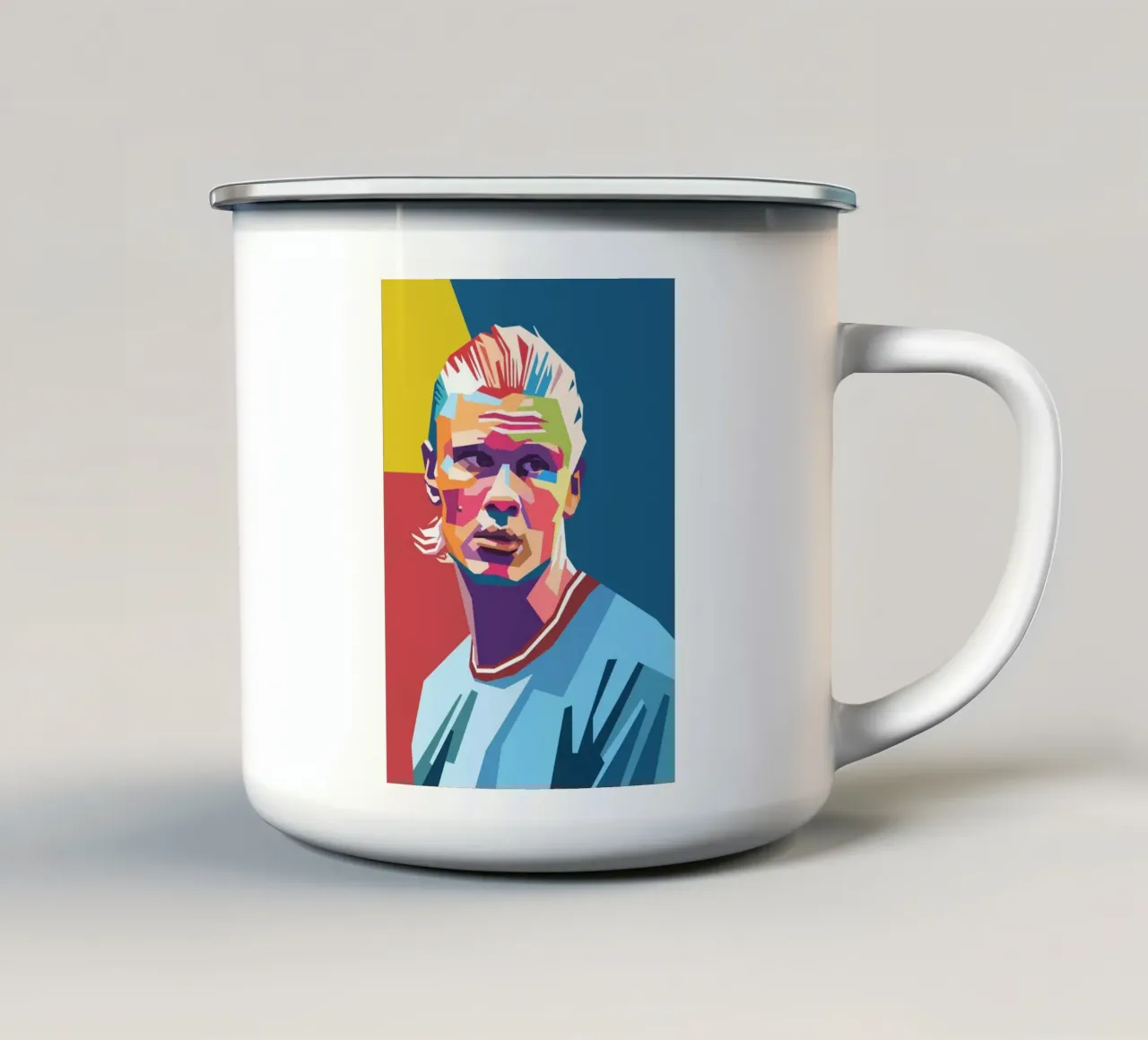 Calcio Erling Haaland tazza in smalto da Hantamrata