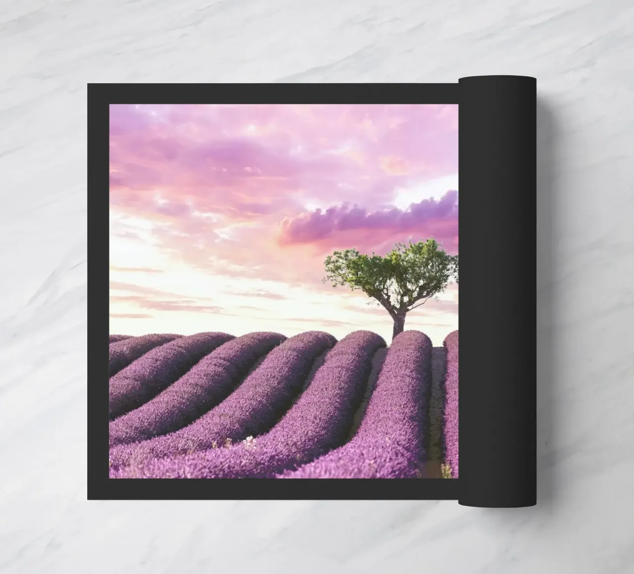 Lavender Fields doormat by Magdalena Martin Photography