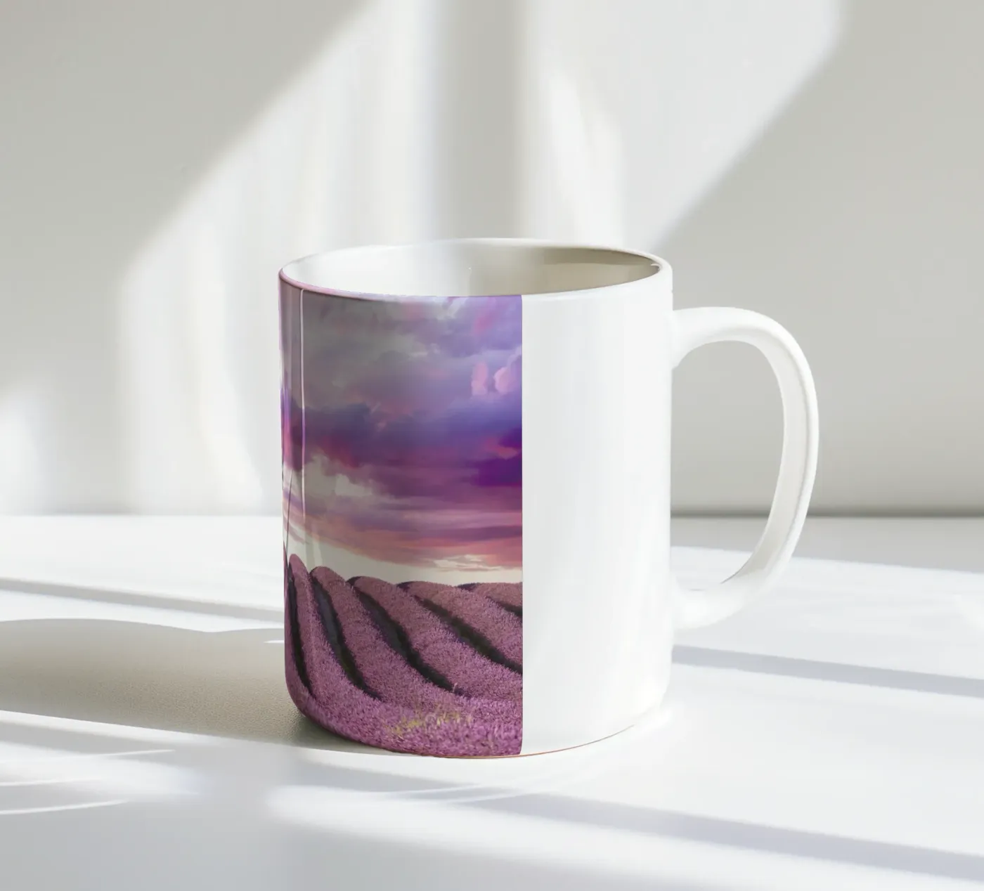 Lavender Fields ceramic mug by Magdalena Martin Photography