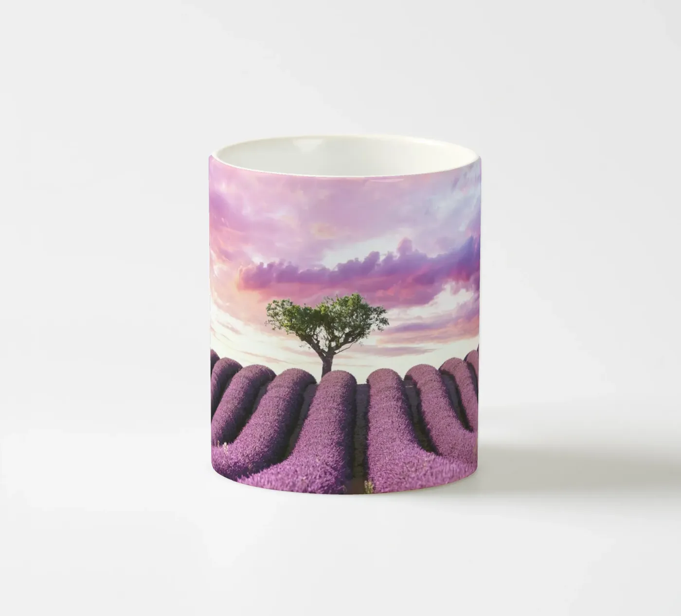 Lavender Fields ceramic mug by Magdalena Martin Photography