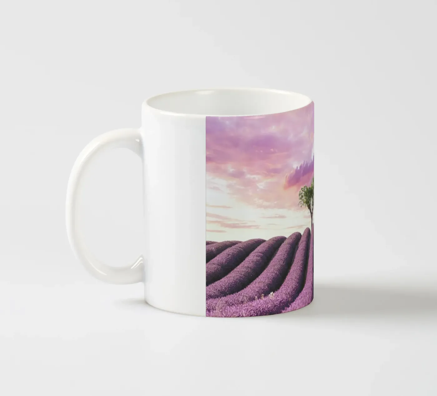 Lavender Fields ceramic mug by Magdalena Martin Photography