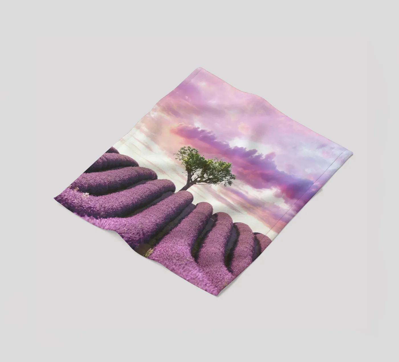 Lavender Fields fleece blanket by Magdalena Martin Photography