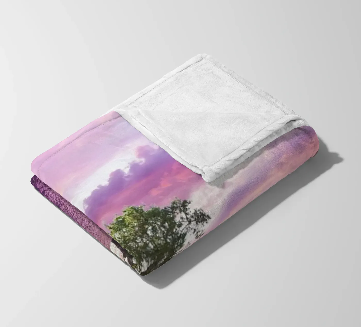 Lavender Fields fleece blanket by Magdalena Martin Photography