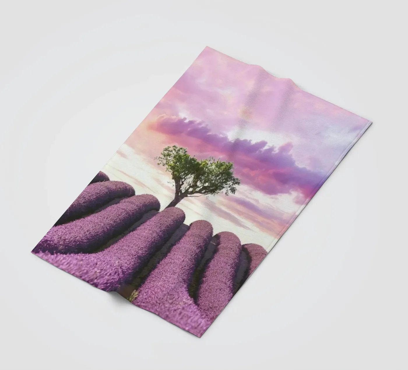 Lavender Fields fleece blanket by Magdalena Martin Photography