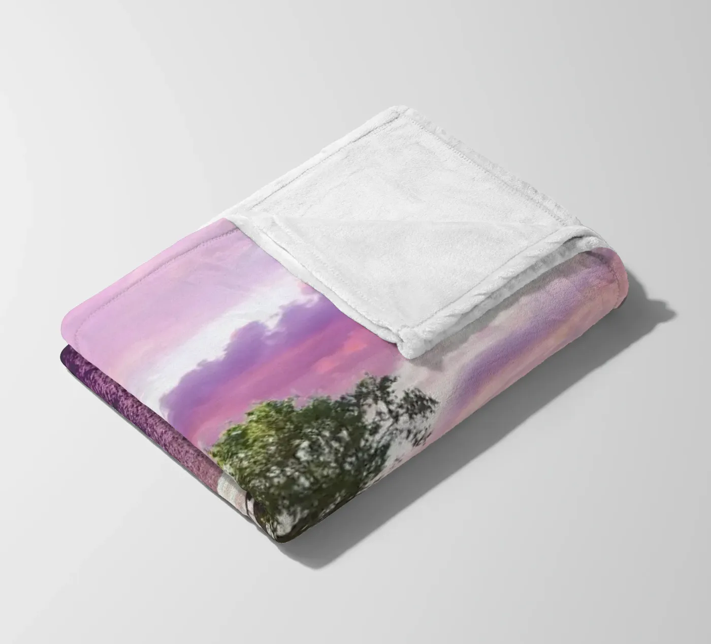 Lavender Fields fleece blanket by Magdalena Martin Photography