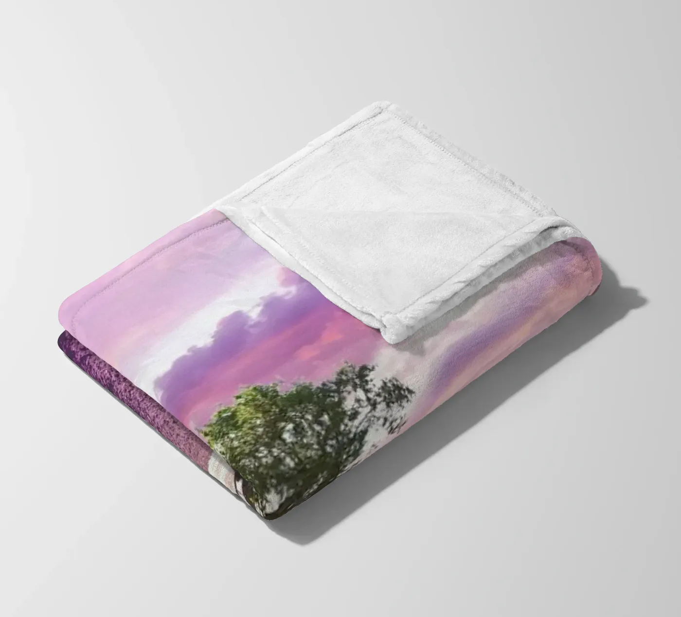 Lavender Fields fleece blanket by Magdalena Martin Photography
