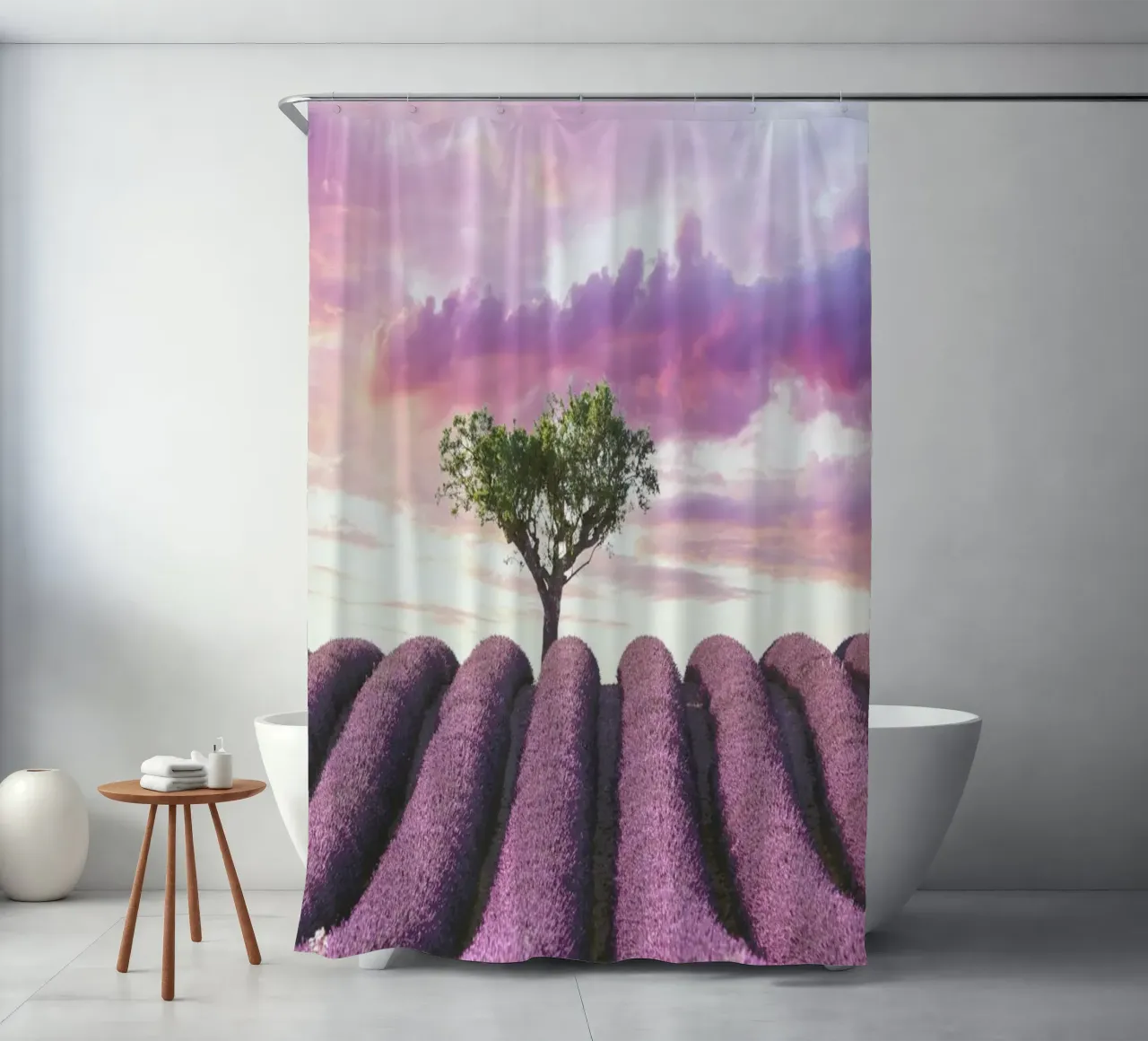 Lavender Fields tenda da doccia da Magdalena Martin Photography