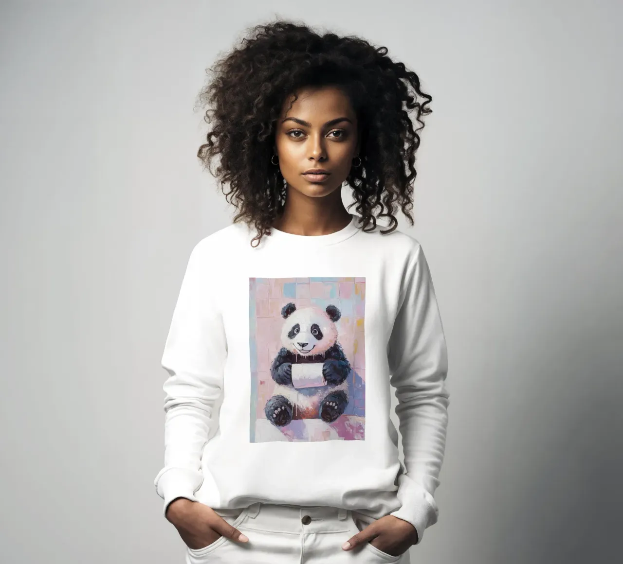 Panda con carta igienica felpa da Adrian Patel