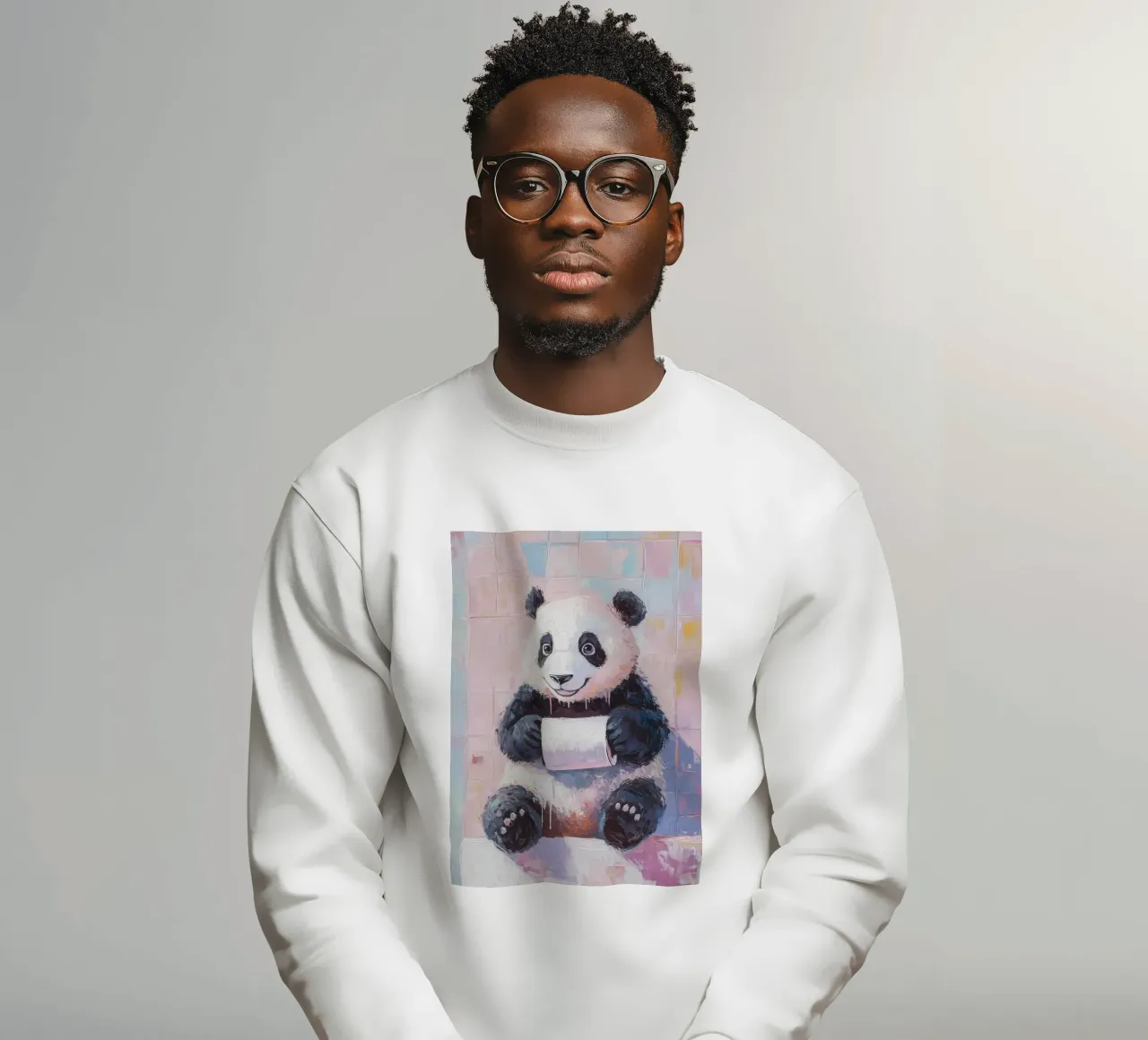 Panda con carta igienica felpa da Adrian Patel