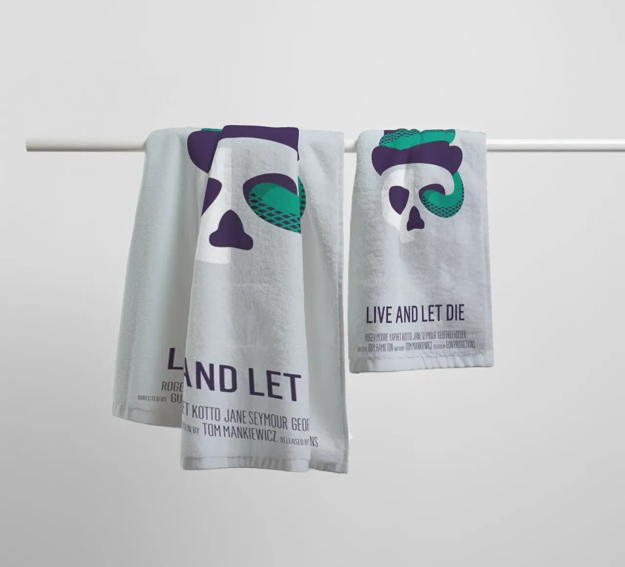 Live And Let Die asciugamano da bagno da Bruno Morphet