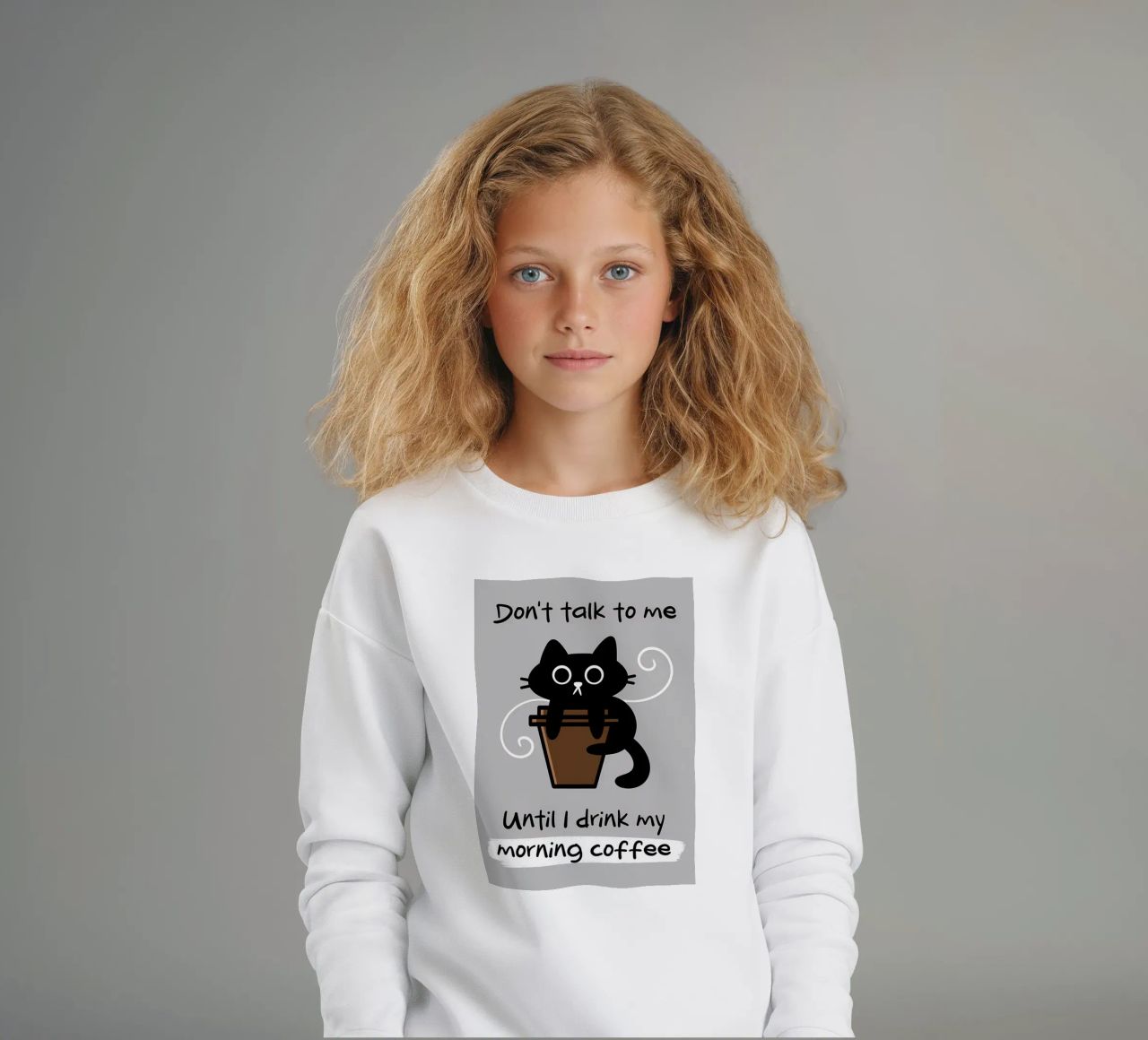 Non parlare prima del caffè felpa bambino da Bartosz Powalka