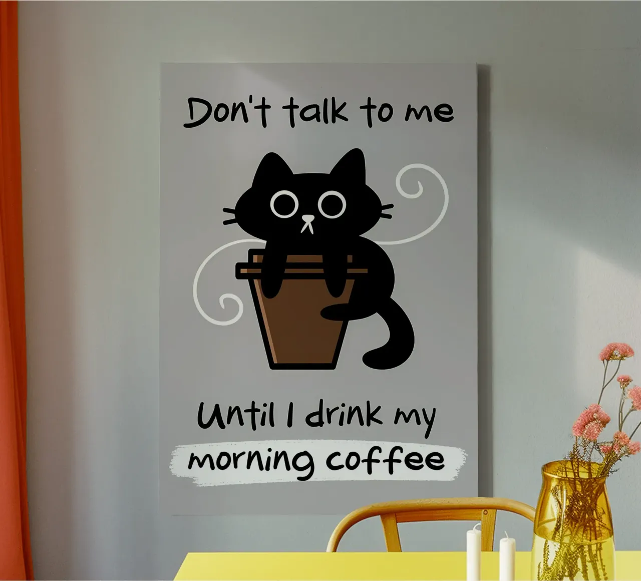 Non parlare prima del caffè tela con Cornice a cassetta da Bartosz Powalka