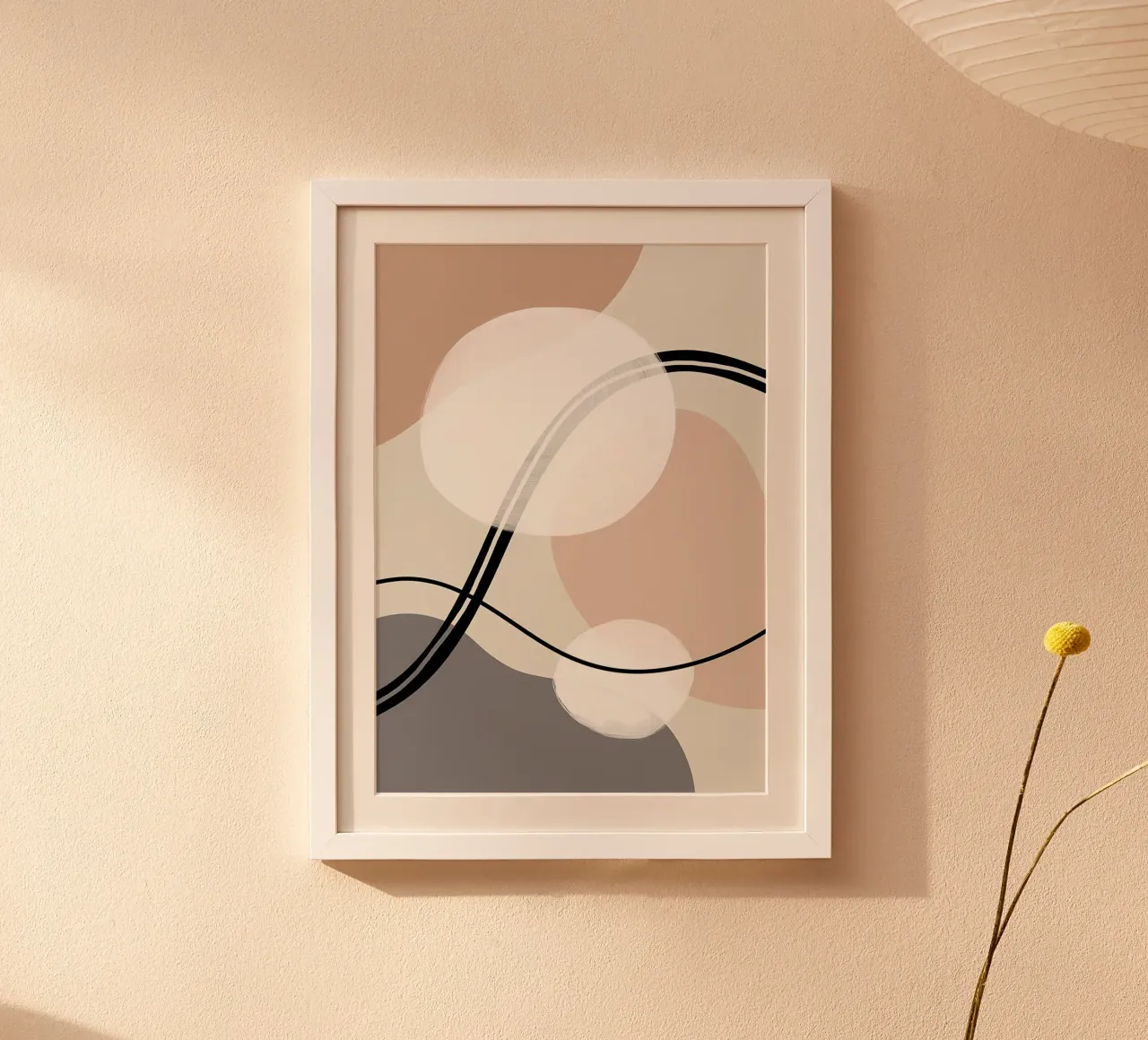 Stile Boho no 8 Rilassato poster con telaio in alluminio da Aiden Garcia