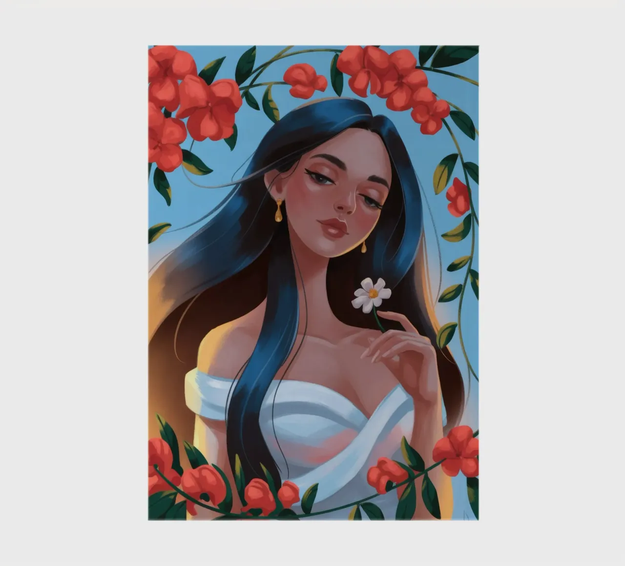 Floral Serenity Portrait notebook by Lumina Vision